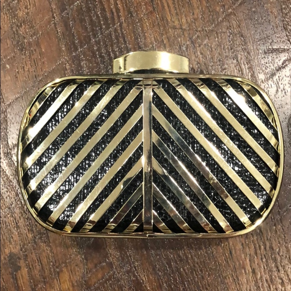 Gold and Black Clutch